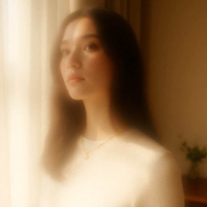The portrait at 4 steps: blurry and washed out.